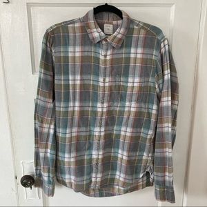 Gap Men’s Green Plaid Flannel, size M